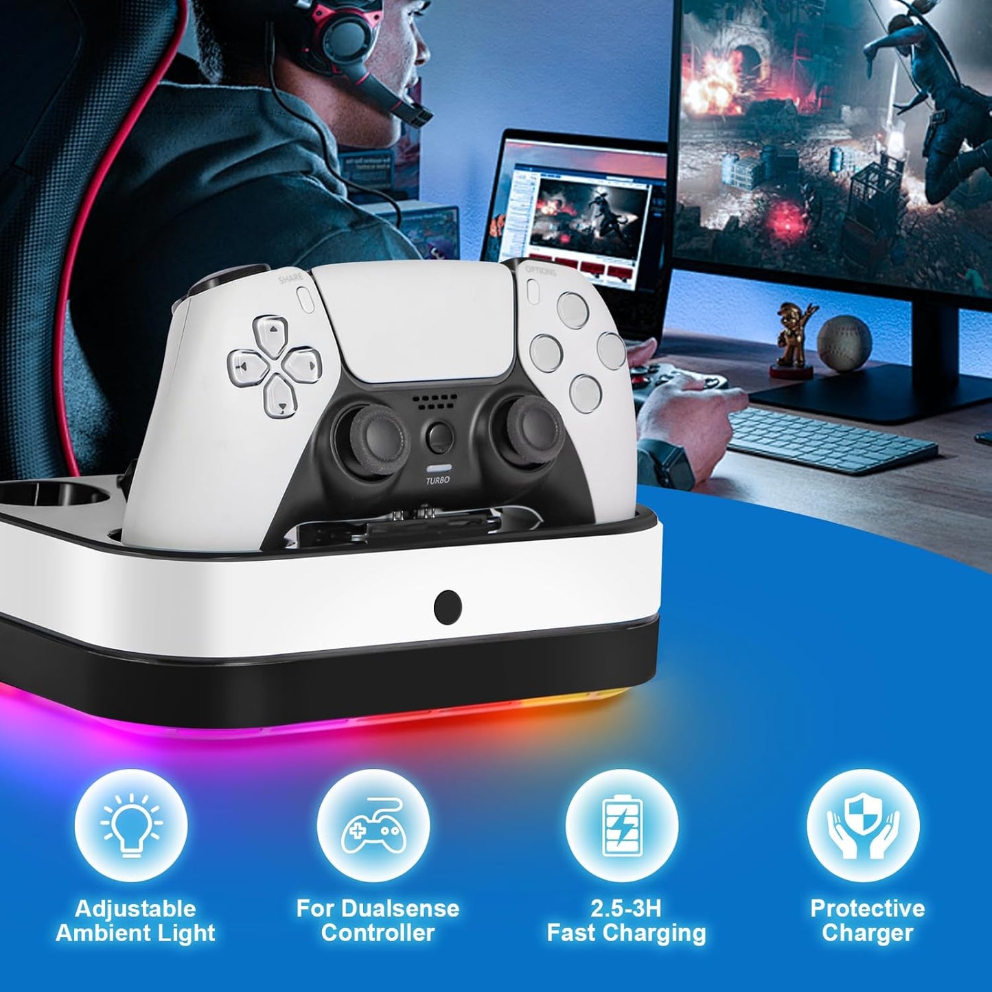 Dual Charging Base for PS5 Controler